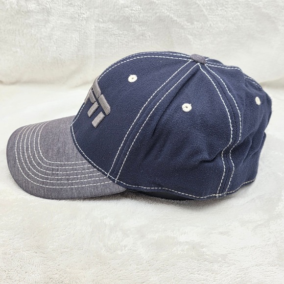 ESPN Hat Cap Mens XL Fitted 7 3/4 Blue Gray Sports Media Retro Top Of The World - Picture 2 of 10